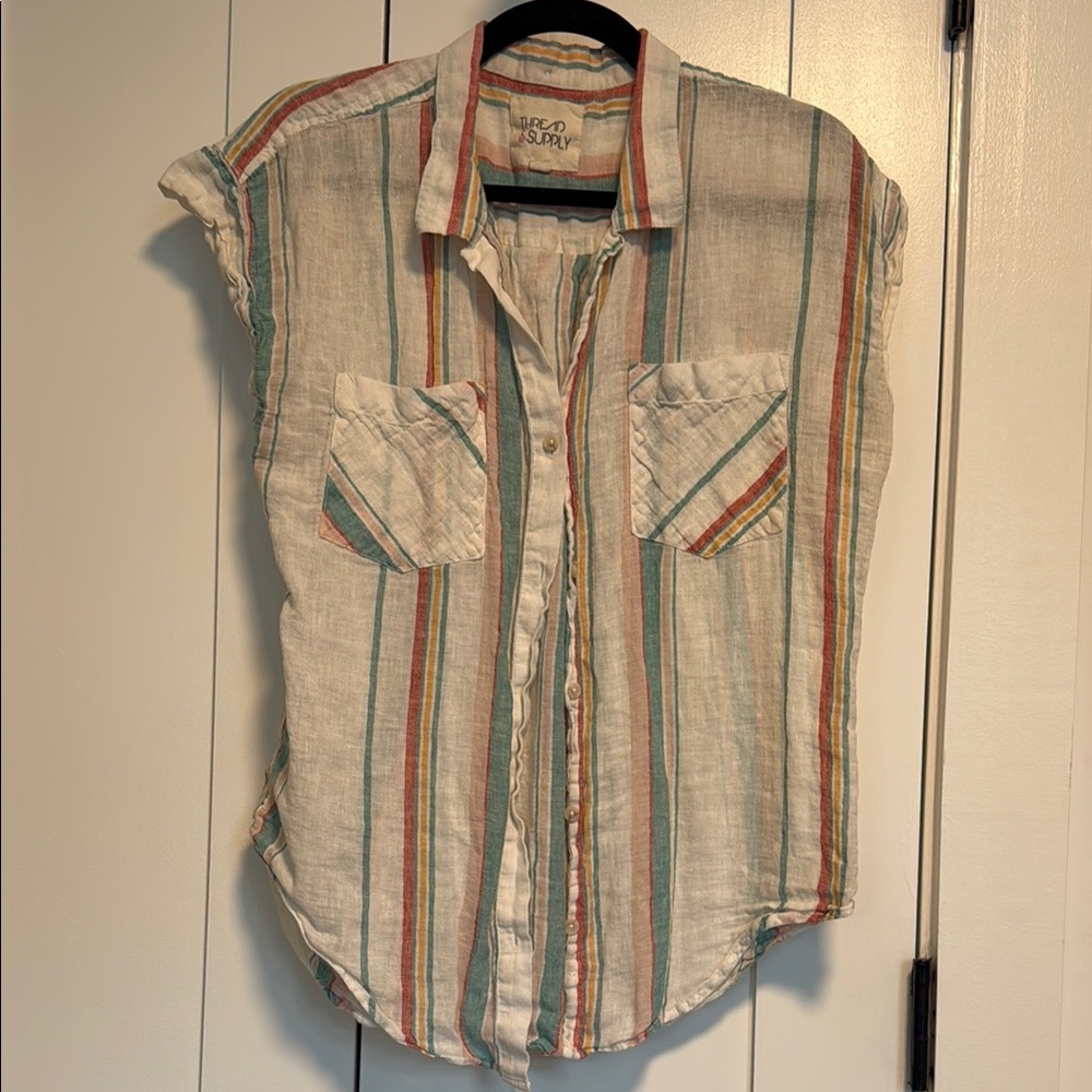 Thread & Supply Multicolor Striped Top